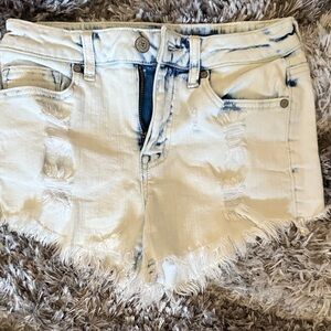 Altar'd State White Distressed Jean Shorts